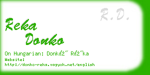 reka donko business card